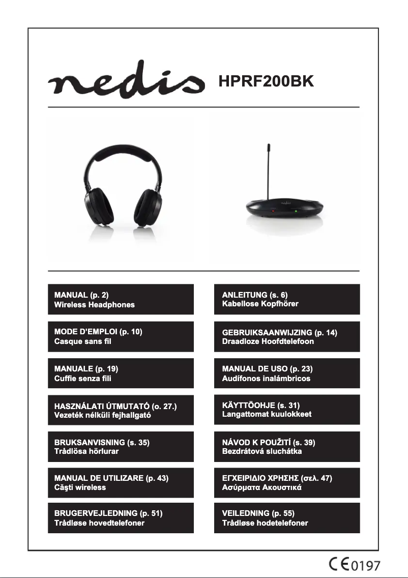 Page 1 de la notice Manuel utilisateur Nedis HPRF200BK