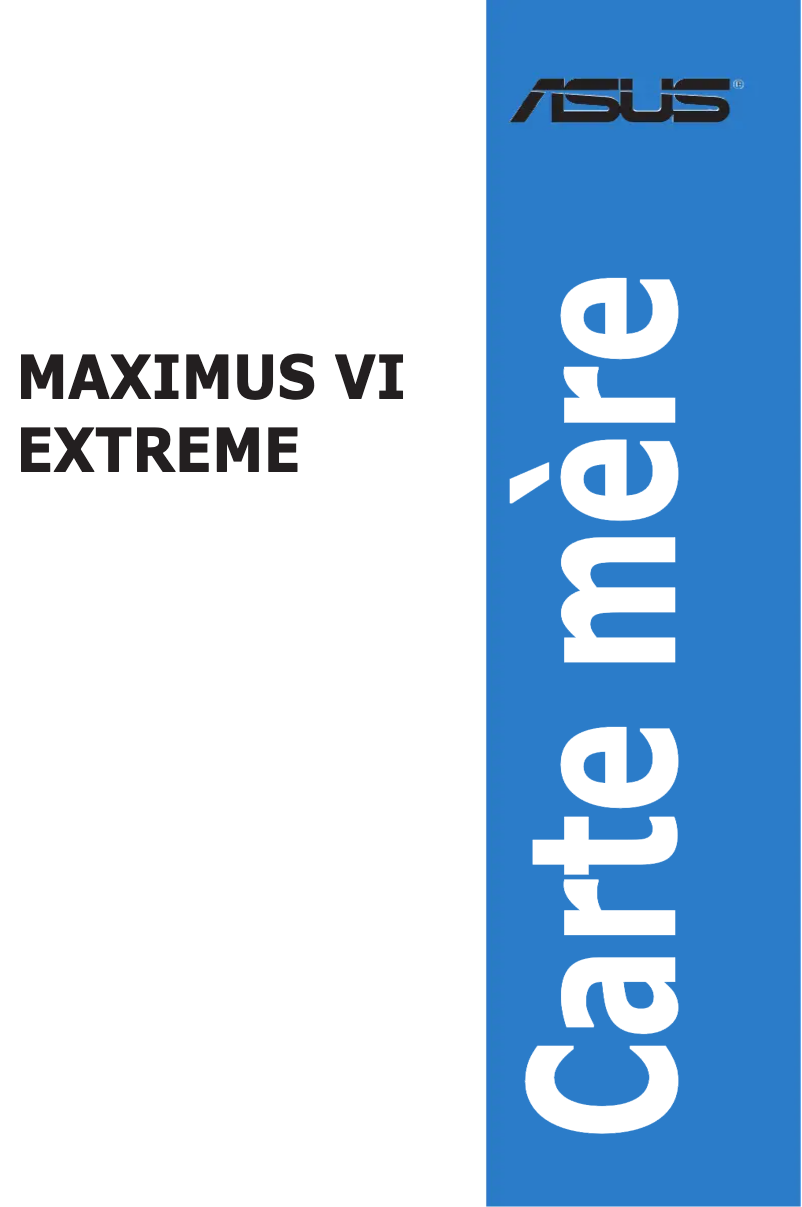 Image de la première page du manuel de l'appareil MAXIMUS VI EXTREME