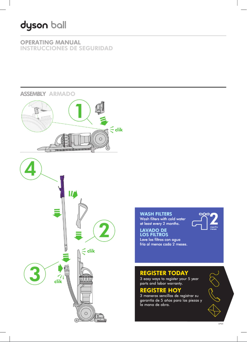 Page n°1 - Manuel utilisateur Dyson Ball Animal 2