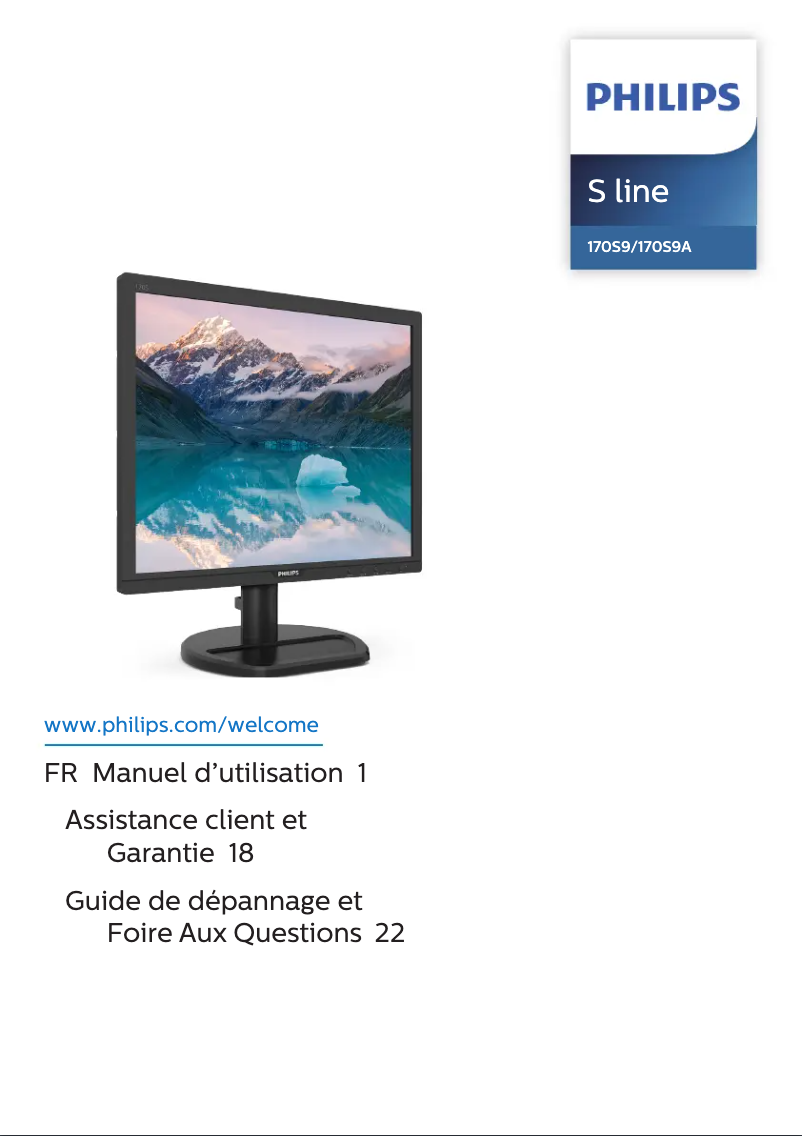 Page n°1 - Manuel utilisateur Philips S line 170S9A