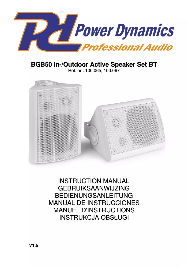 Página 1 del manual Manual de usuario Power Dynamics BGB50
