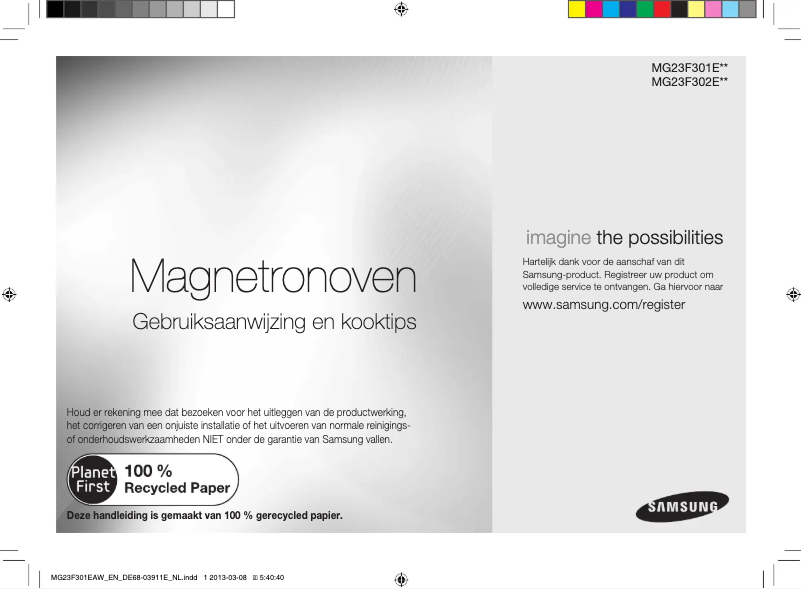 Imagen de la primera página del manual del dispositivo MG23F301TCW/BW