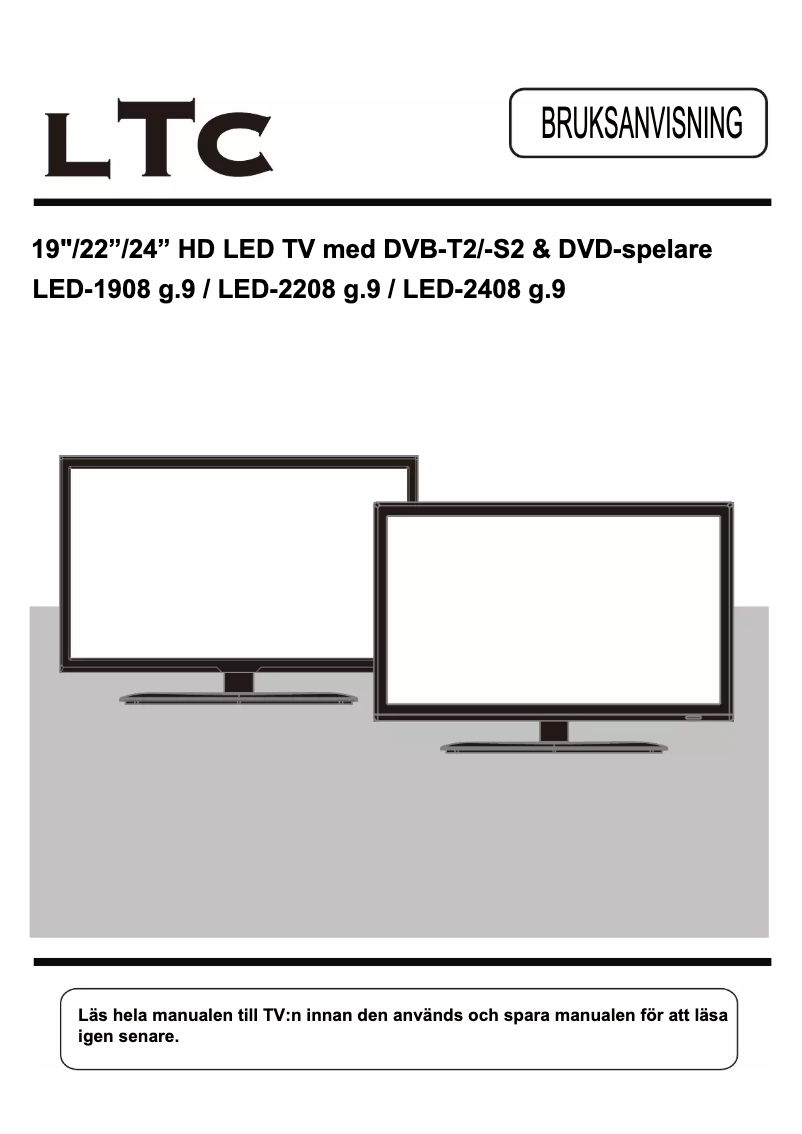 Image de la première page du manuel de l'appareil LED-2208