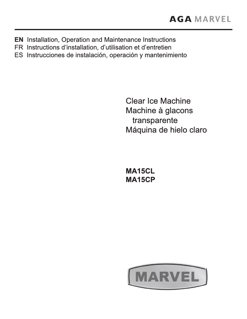 Image de la première page du manuel de l'appareil MA15CPP2LP