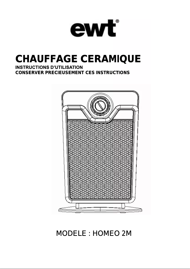 Page 1 de la notice Manuel utilisateur EWT HOMEO 2M