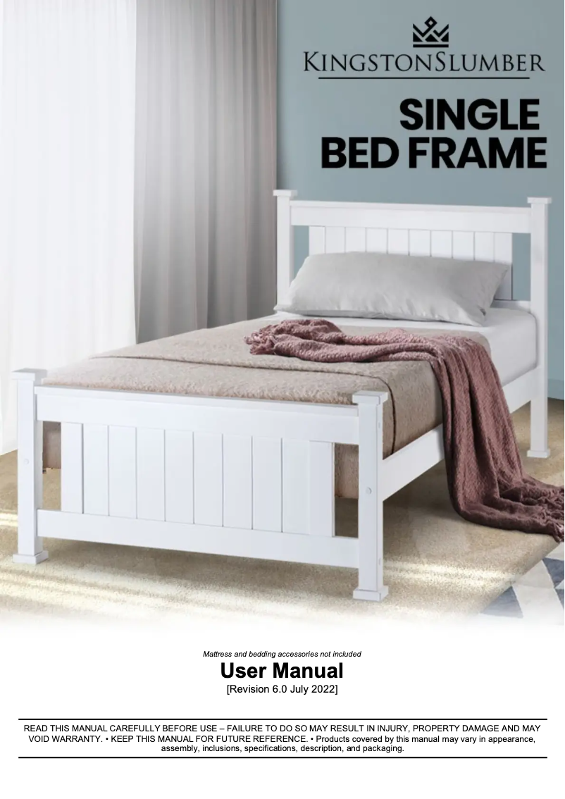 Page 1 de la notice Manuel utilisateur Kingston Slumber FURBDFKNGA94W