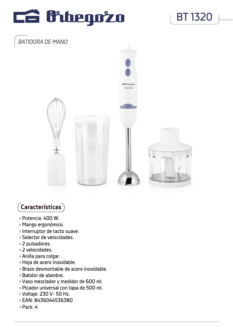 Image de la première page du manuel de l'appareil BT 1320