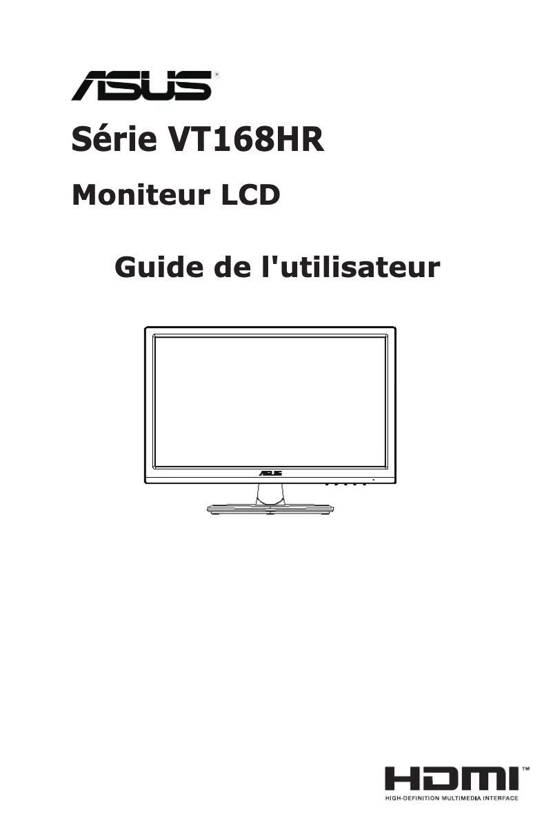 Page 1 de la notice Manuel utilisateur Asus VT168HR