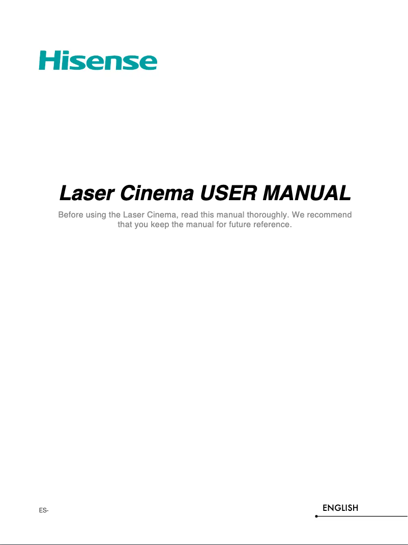 Page 1 de la notice Manuel utilisateur Hisense 100L5F