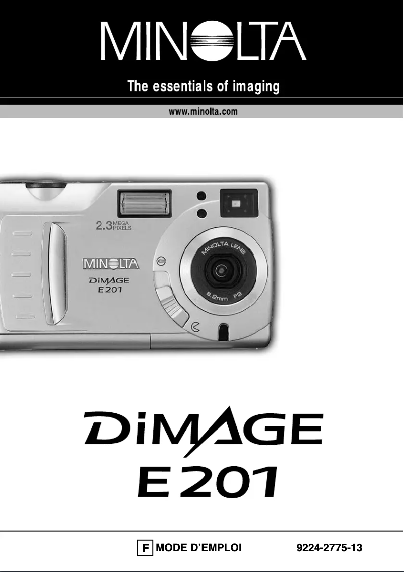 Page n°1 - Manuel utilisateur Konica Minolta Dimage E201