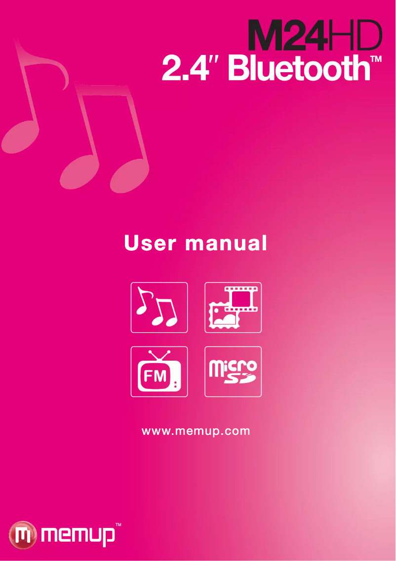 Page n°1 - Manuel utilisateur Memup M24 HD