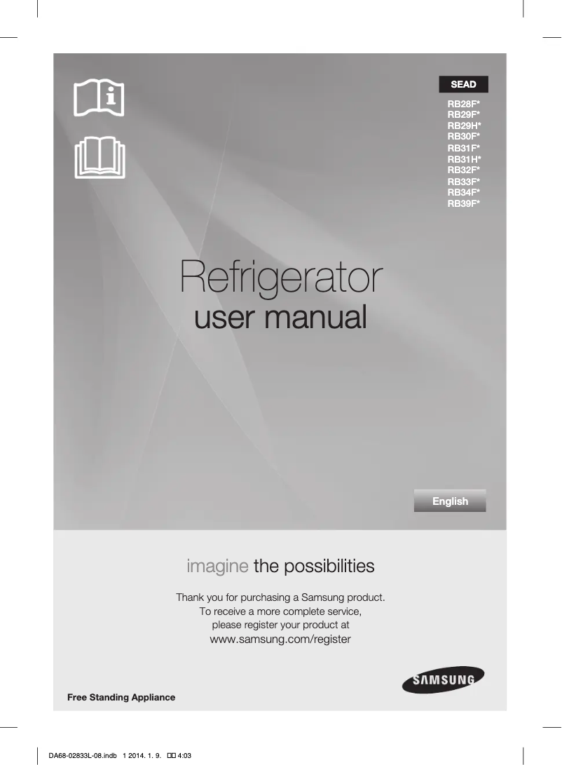 Page n°1 - Manuel utilisateur Samsung RB33J3209SA