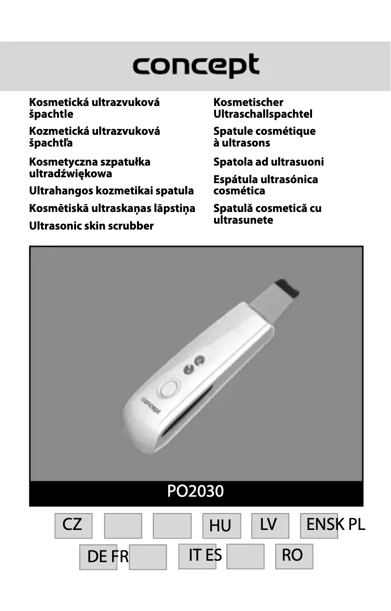 Page 1 de la notice Manuel utilisateur Concept Perfect Skin PO2030