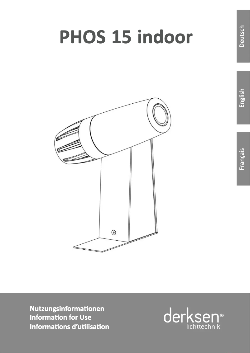 Image de la première page du manuel de l'appareil PHOS 15 indoor