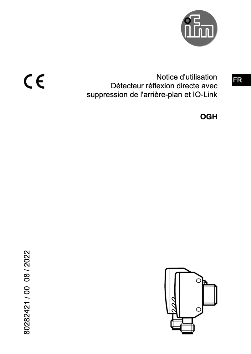 Page n°1 - Manuel utilisateur IFM OGH580