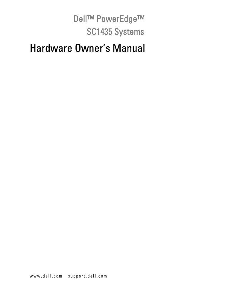 Page 1 de la notice Manuel utilisateur Dell PowerEdge SC1435