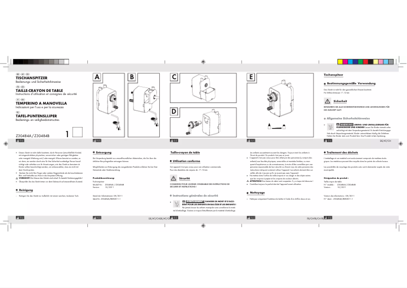 Image de la première page du manuel de l'appareil Z30484B