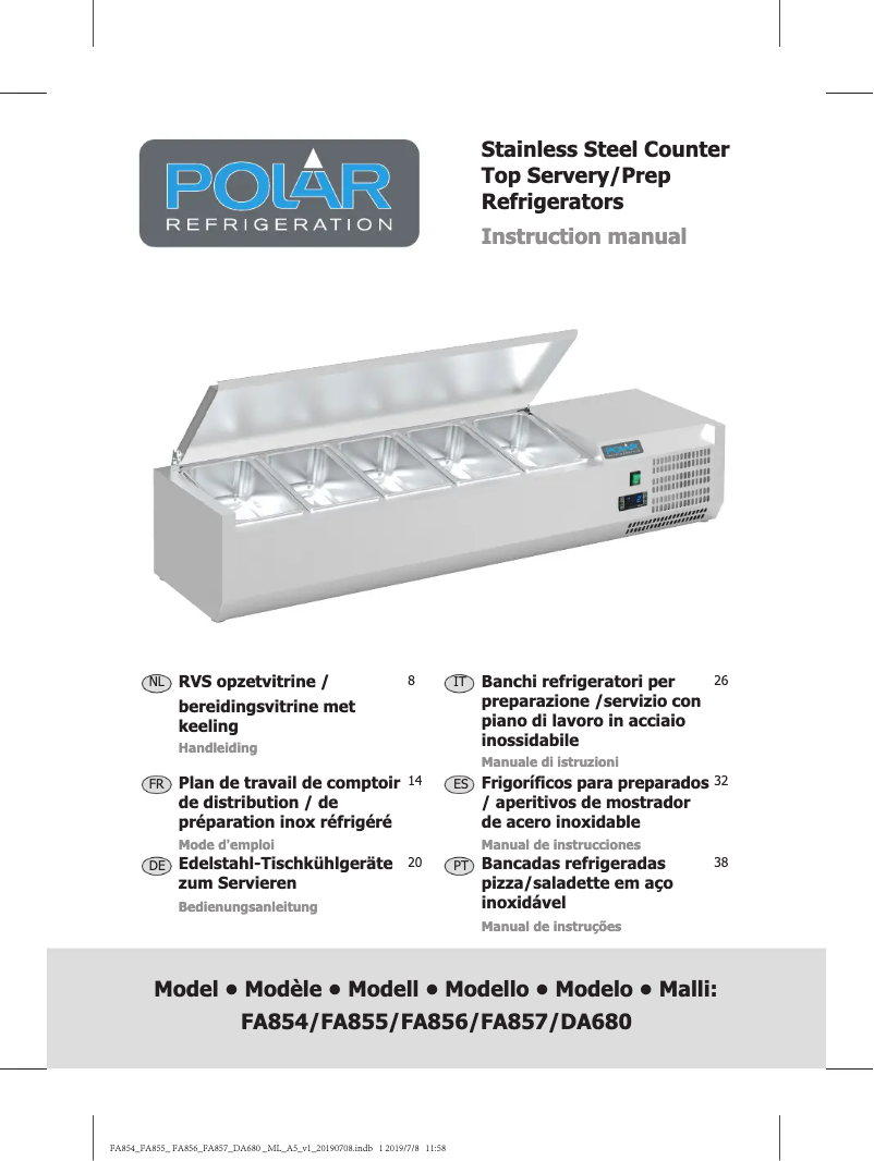 Page 1 de la notice Manuel utilisateur Polar FA857