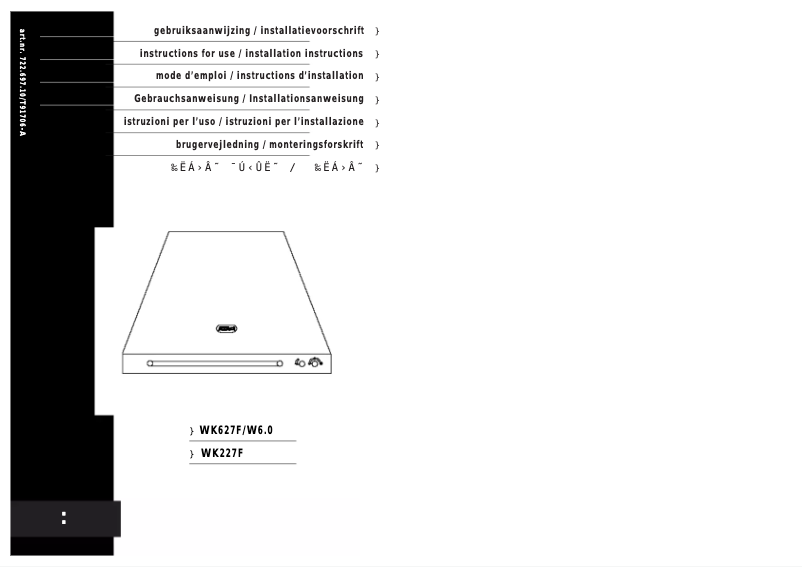 Image de la première page du manuel de l'appareil WK627F