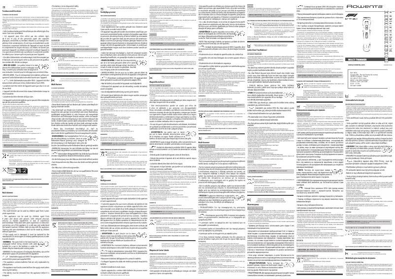 Page n°1 - Manuel utilisateur Rowenta Selectium 10-in-1 Formula 1 TN944M