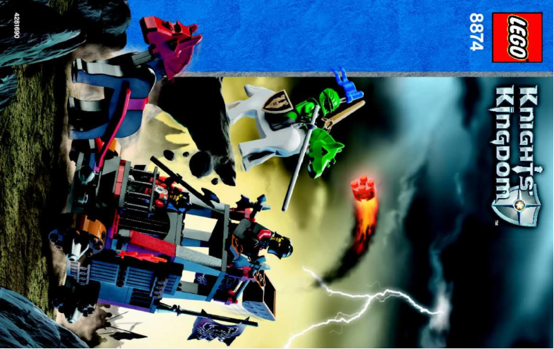 Page 1 de la notice Consignes visuelles Lego Knights Kingdom 8874