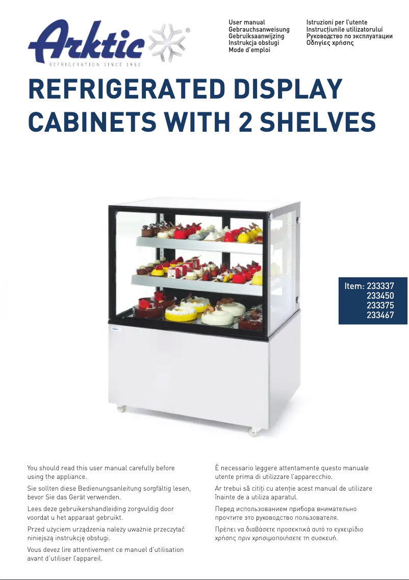 Page 1 de la notice Manuel utilisateur Arktic 233337