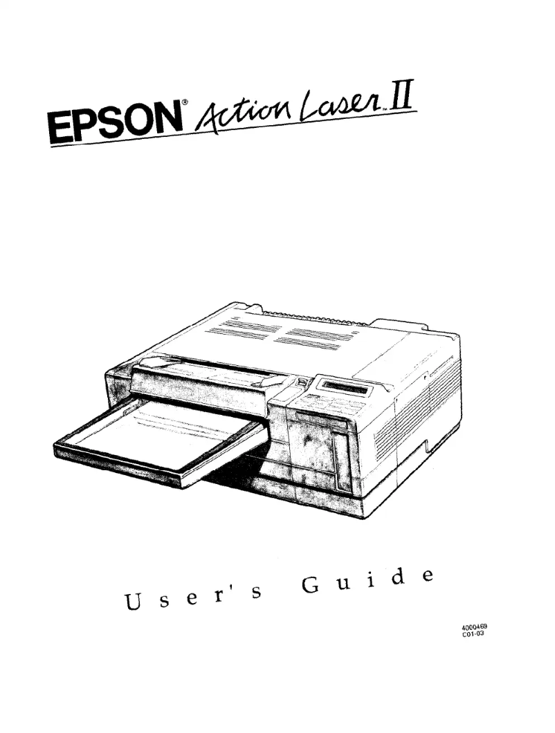 Page n°1 - Manuel utilisateur Epson ActionLaser II