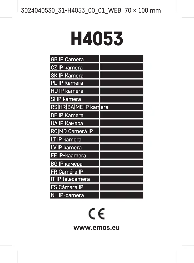 Page n°1 - Manuel utilisateur Emos H4053