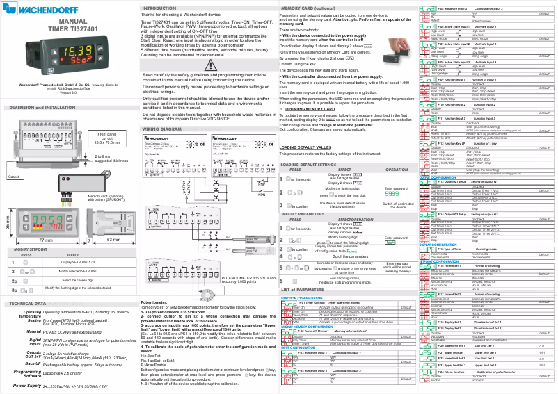 Image de la première page du manuel de l'appareil TI327401