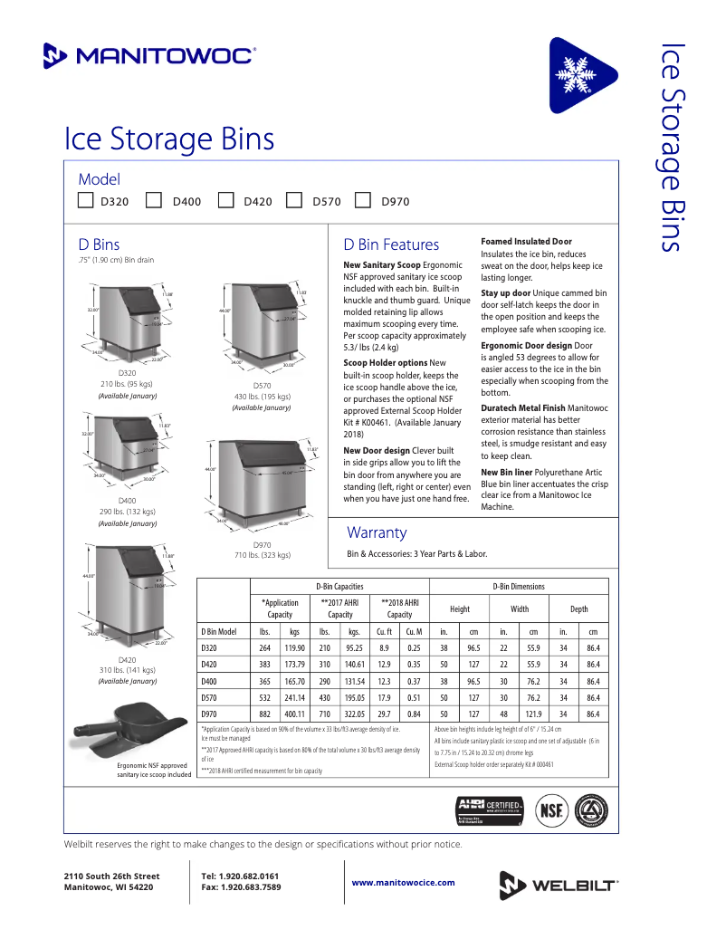 Page n°1 - Manuel utilisateur Manitowoc D-570