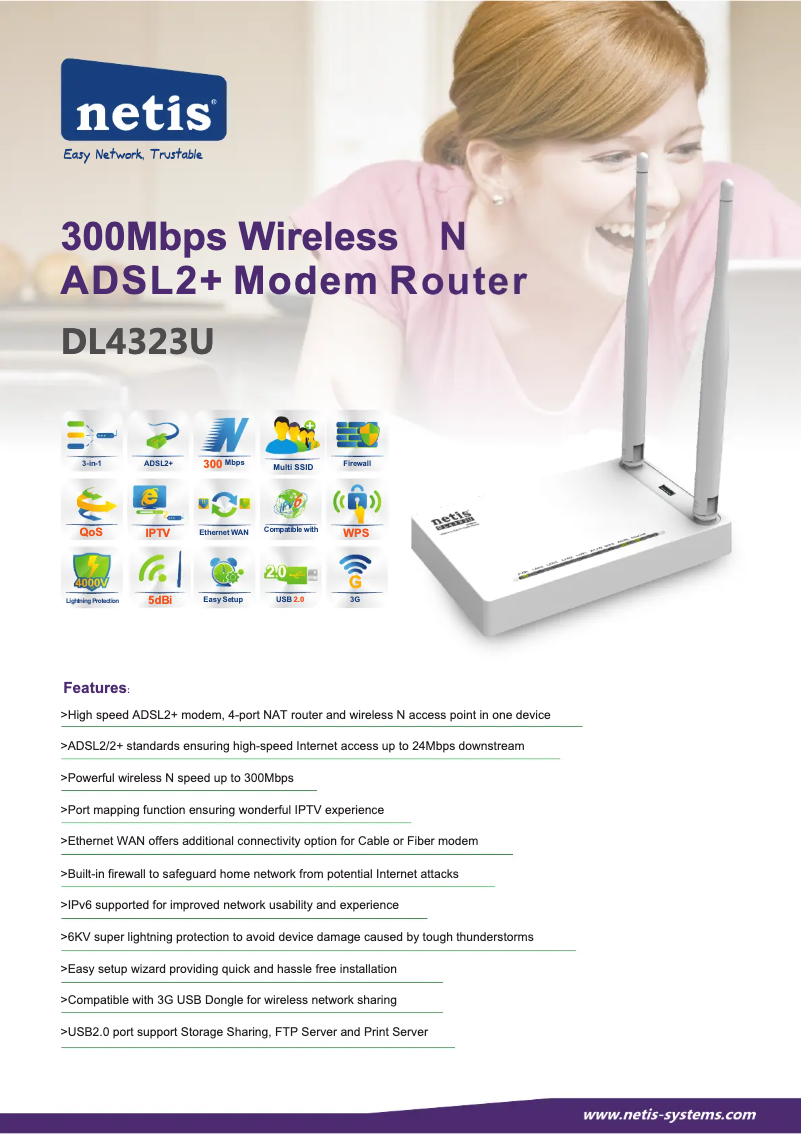 Image de la première page du manuel de l'appareil DL4323U