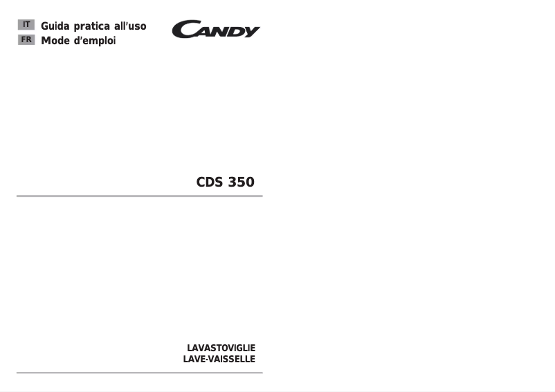 Page n°1 - Manuel utilisateur Candy CDS350NDUEDI