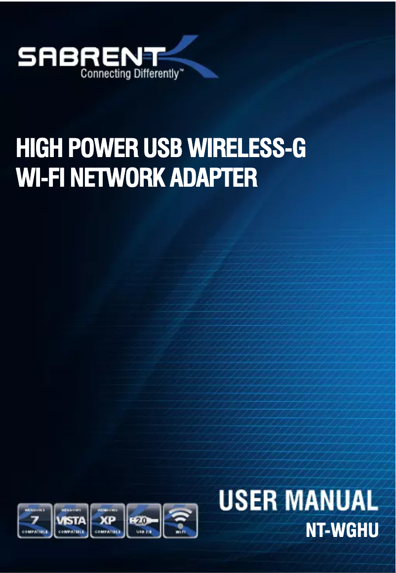 Page 1 de la notice Manuel utilisateur Sabrent NT-WGHU