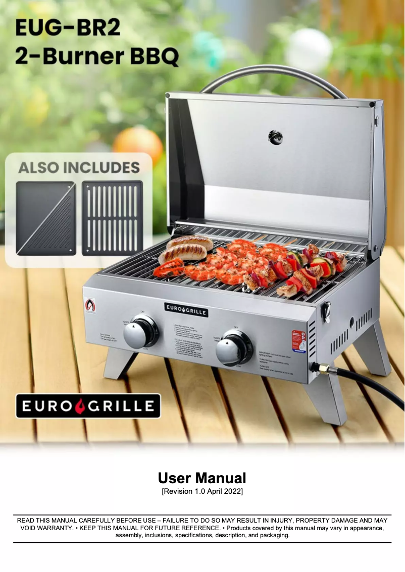 Page 1 de la notice Manuel utilisateur EuroGrille EUG-BR2