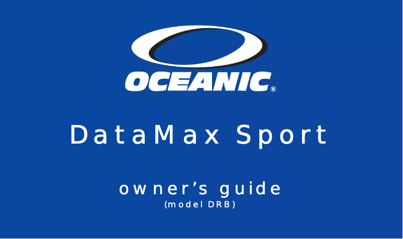Page 1 de la notice Manuel utilisateur Oceanic DataMax Sport