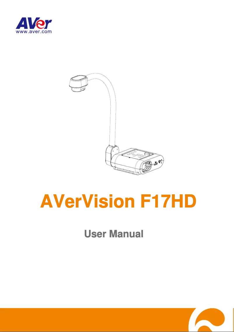 Page 1 de la notice Manuel utilisateur AVer Vision F17HD