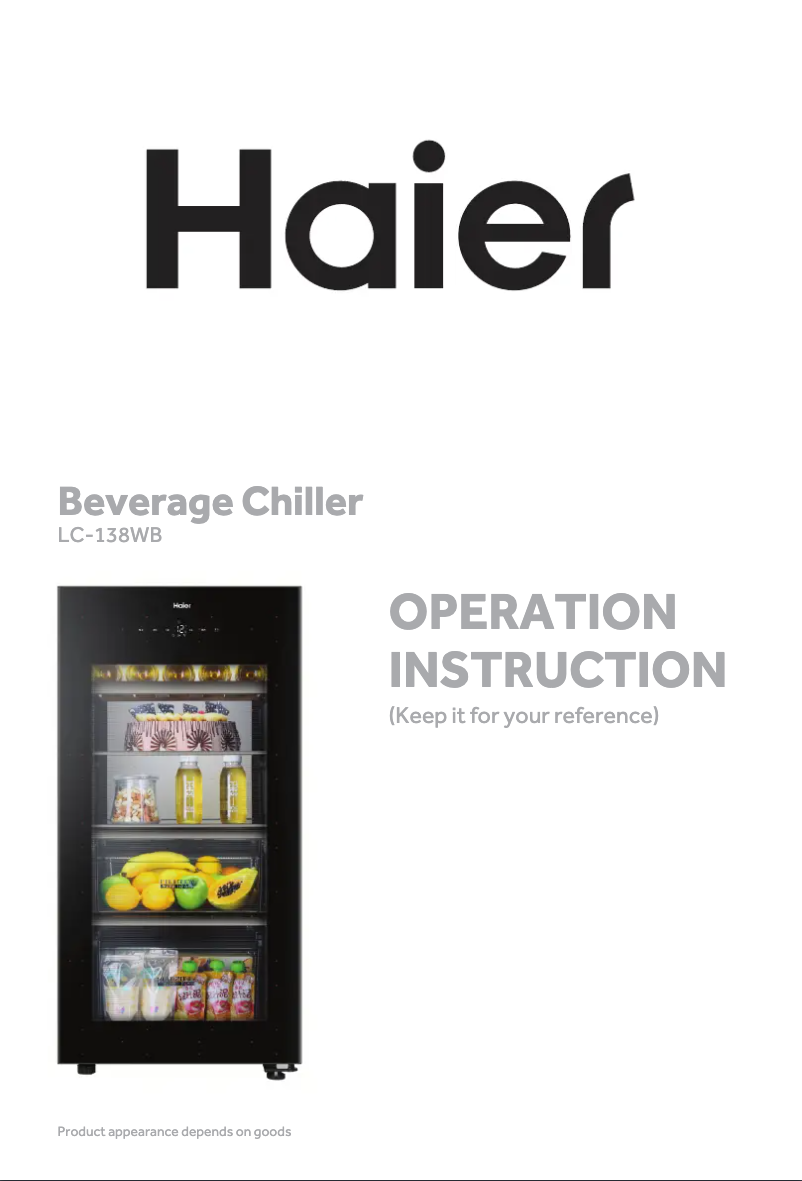 Page n°1 - Manuel utilisateur Haier LC-138WB