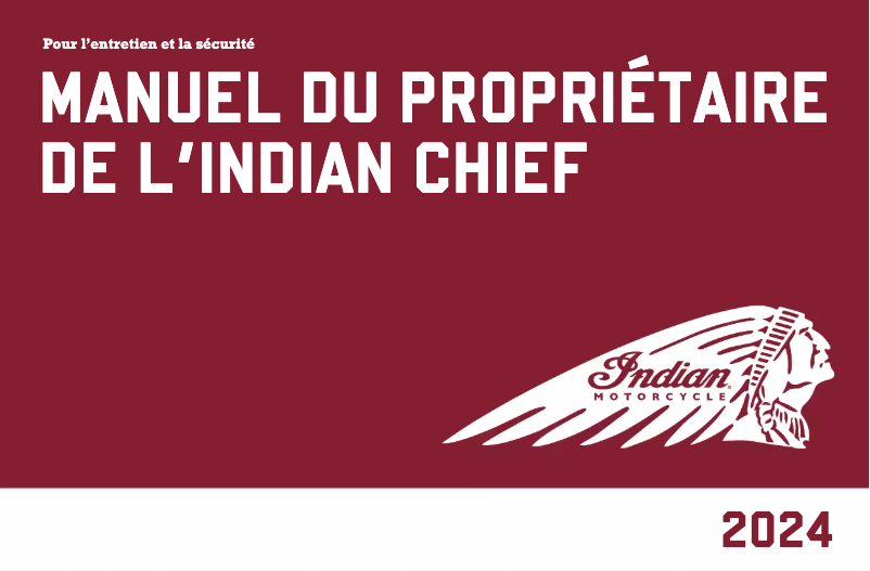 Page 1 de la notice Manuel utilisateur Indian Chief Dark Horse (2024)