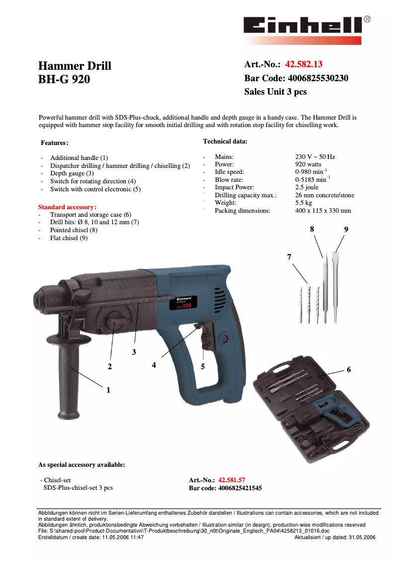 Page 1 de la notice Manuel utilisateur Global BH-G 920
