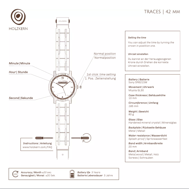 Page 1 de la notice Manuel utilisateur Holzkern Vega