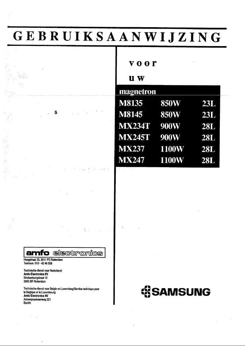 Page 1 de la notice Manuel utilisateur Samsung MX247