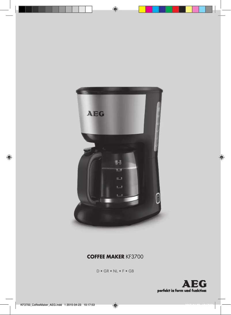 Image de la première page du manuel de l'appareil KF3700