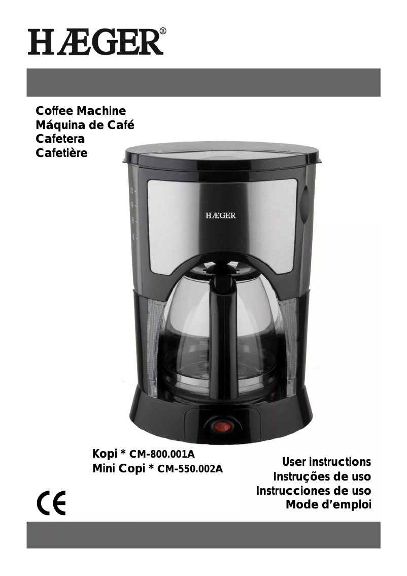 Page 1 de la notice Manuel utilisateur Haeger Mini Kopi CM-550.002A