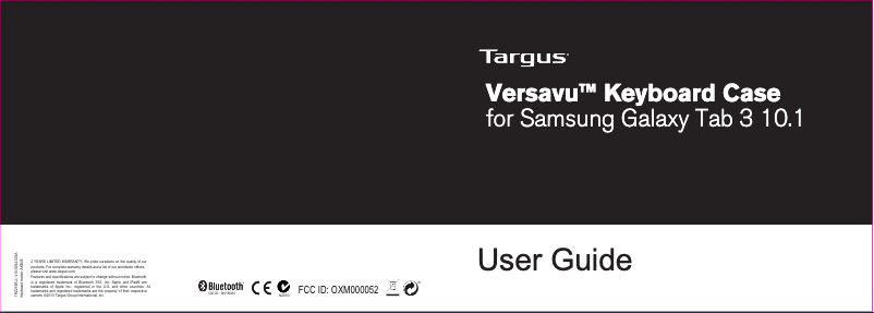 Page n°1 - Manuel utilisateur Targus THZ219UK