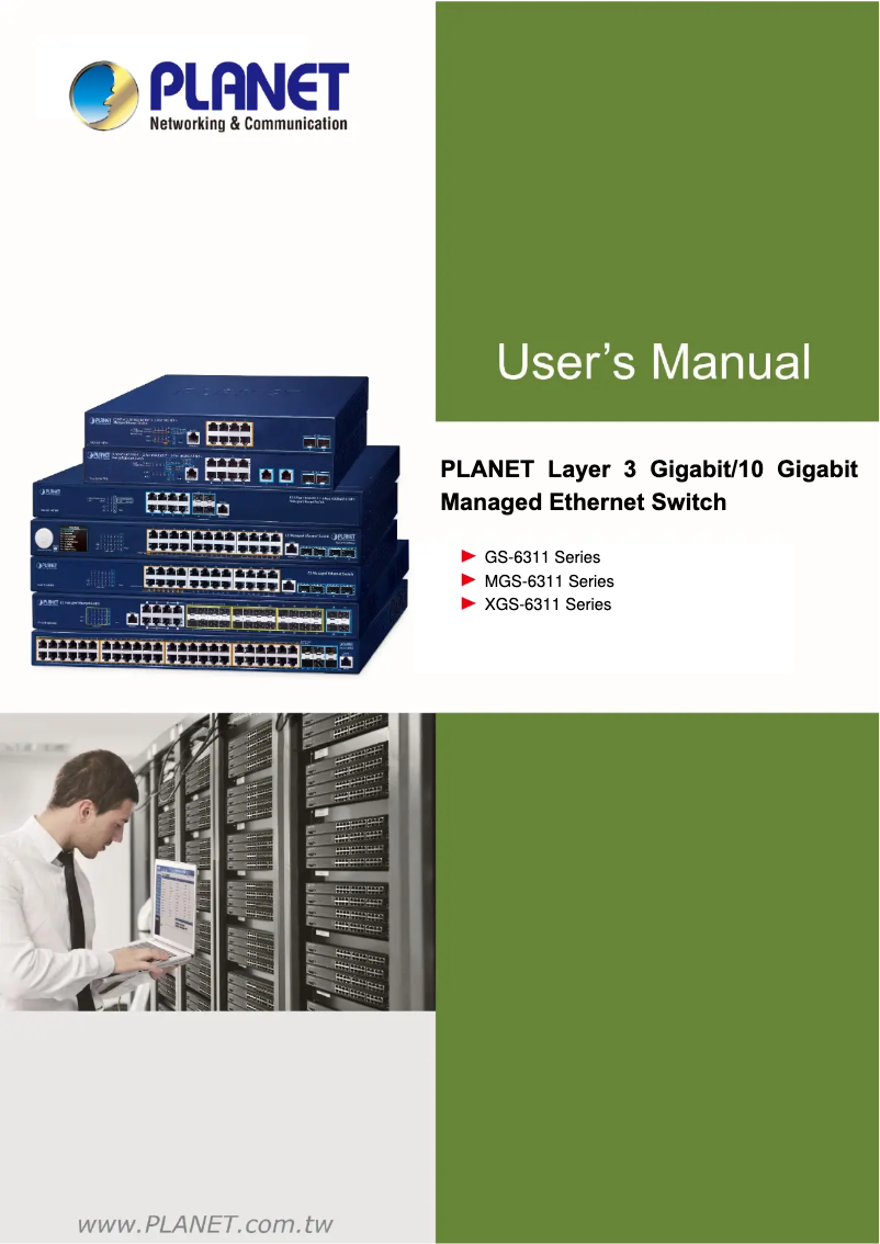Image de la première page du manuel de l'appareil XGS-6311-8T4XR