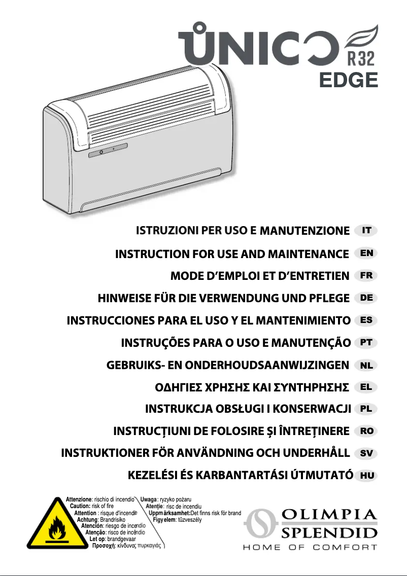 Imagen de la primera página del manual del dispositivo Unico Edge