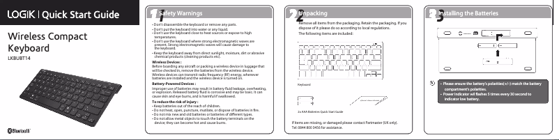 Página 1 del manual Manual de usuario Logik LKBUBT14
