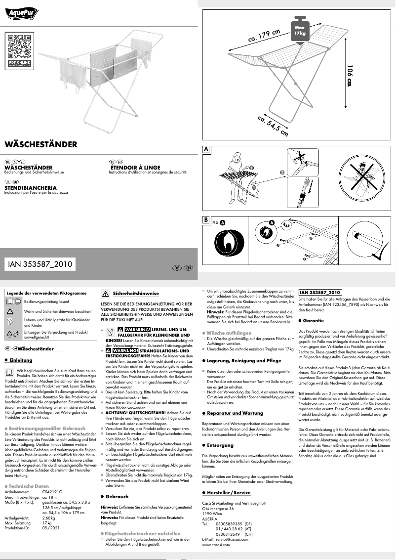 Page n°1 - Manuel utilisateur AquaPur CS42191G