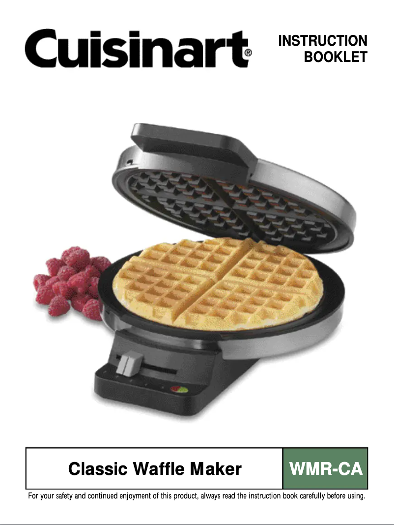 Page 1 de la notice Manuel d'utilisation et d'entretien Cuisinart WMR-CA