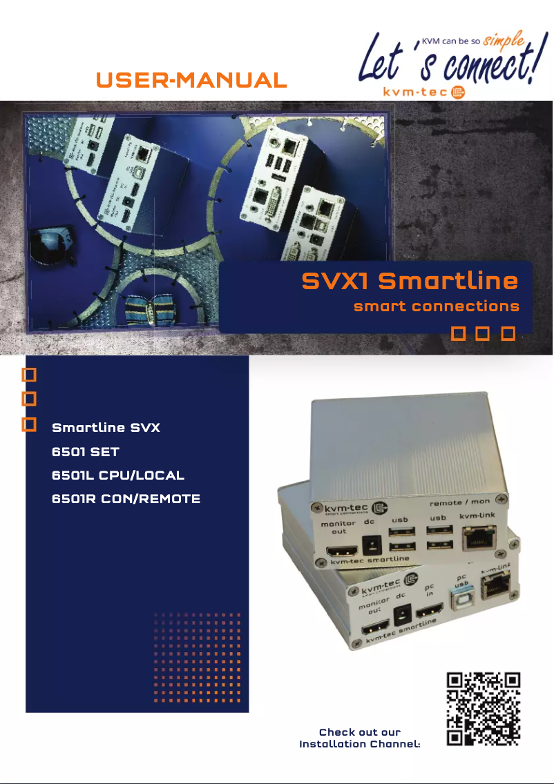 Page n°1 - Manuel utilisateur KVM-TEC Smartline SVX1L